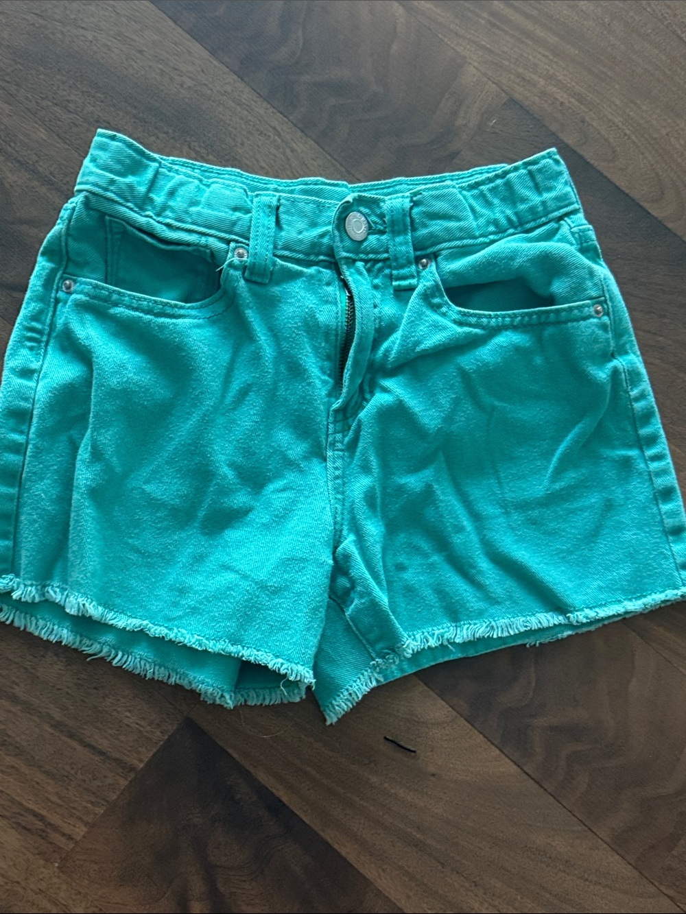 Old Navy Turquoise Frayed Hem Girls' Shorts
